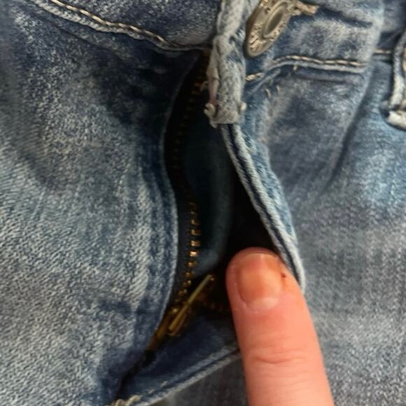 Vintage America Womens Boyfriend Jeans Mid Rise Denim Light Wash Blue Size 4/27 - Picture 5 of 11